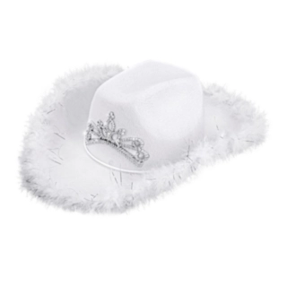 Tiara Cowboyhat Hvid