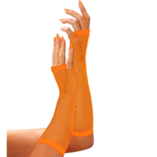 Neon Fingerløse Nethandsker Orange