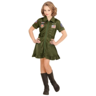 Jagerpilot Kjole Børnekostume