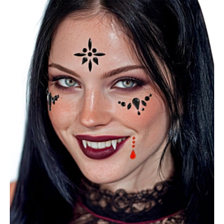 Vampyr Ansigtssmykker Sort