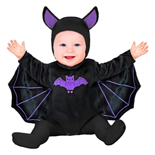 Flagermus Babykostume Sort/Lilla
