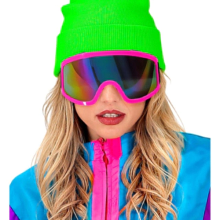 80'er Retro Skibriller Neonpink