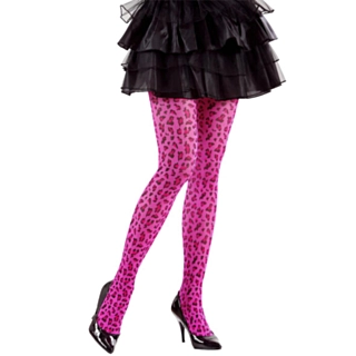 Pink Leopard Strømpebukser