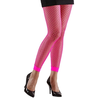 Fiskenet Leggings Neonpink