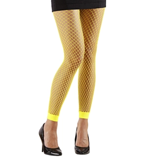 Fiskenet Leggings Neongul