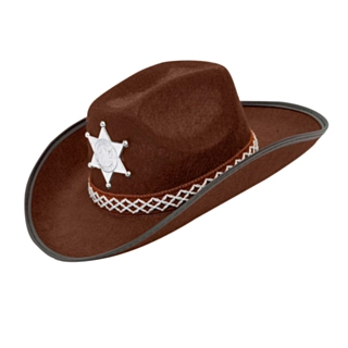 Sherif Cowboy Børnehat Brun