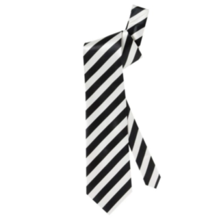 Stribet Slips Sort/Hvid