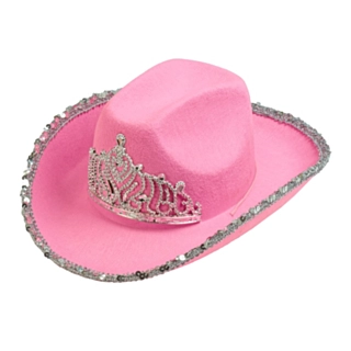 Tiara Cowboyhat Lyserød