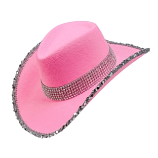 Glimmer Cowboyhat Lyserød