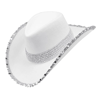 Glimmer Cowboyhat Hvid