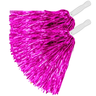 Metalliske Cheerleader Pom Poms Pink