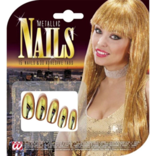 Metalliske Negle Guld