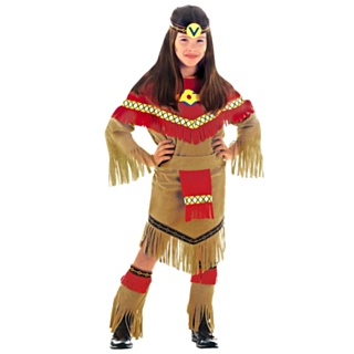 Traditionel Indianerpige Børnekostume