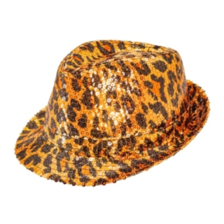 Leopardplettet Fedora Hat