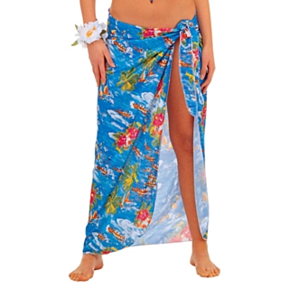 Hawaii Nederdel Blå