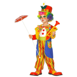 Cirkusklovn Børnekostume Regnbue