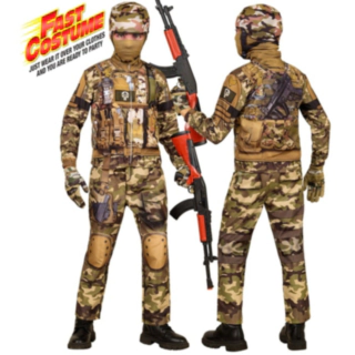 Soldat Børnekostume Camouflage