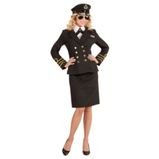 Marineofficer Kostume Sort