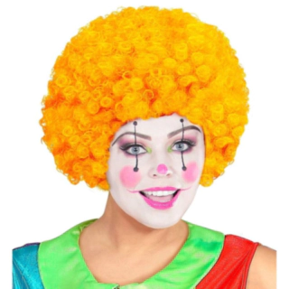 Afro Klovneparyk Orange/Gul
