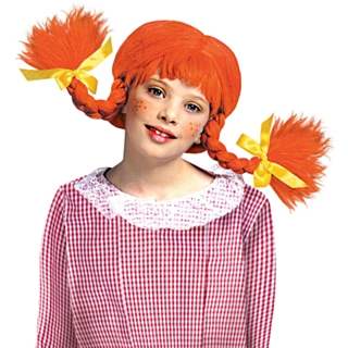 Stærk Pige Børneparyk Orange