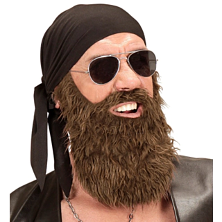 Biker Skæg & Bandana Brun