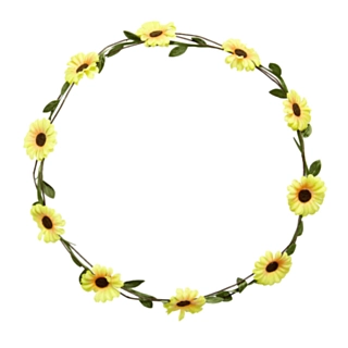 Blomster Pandebånd Gul