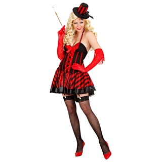 Burlesque Danserinde Kostume Rød
