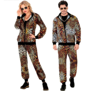Leopard 80'er Træningsdragt Kostume