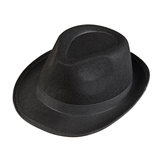 Fedora Gangsterhat Sort