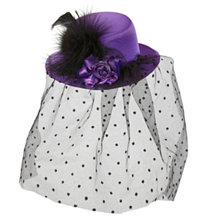 Mini Top Hat Slør Lilla