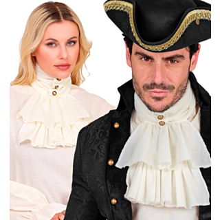 Steampunk Jabot Hvid