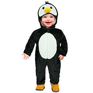 Plysset Pingvin Babykostume