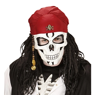 Pirat Skelet Maske Med Bandana