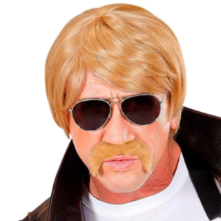 Blond Paryk & Moustache