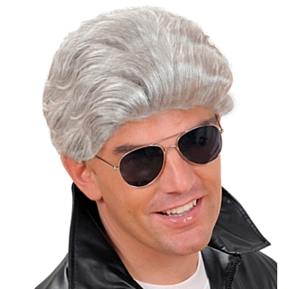 Slikhår Paryk Grease Grå