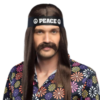 Hippie Overskæg Brun
