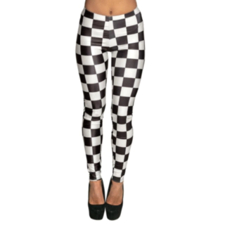 Racing Leggings Sort Hvid