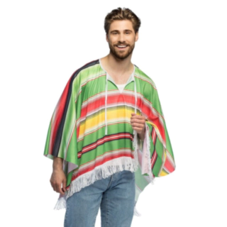 Mexicansk Poncho Multifarvet
