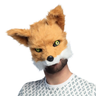 Ræv Halvmaske Med Plys