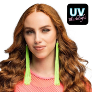 Neon Grøn UV Øreringe