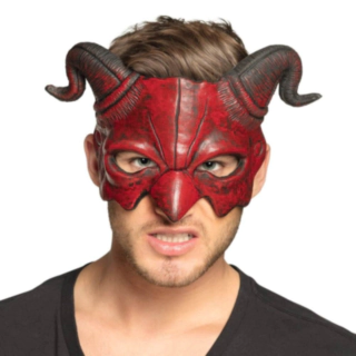 Dæmon Halvmaske Rød