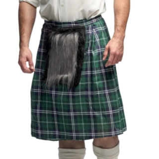 Skotsk Tartan Kilt Grøn