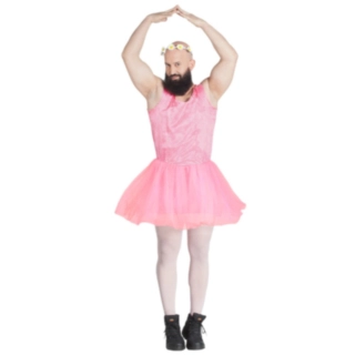 Mandlig Ballerina Kostume Lyserød