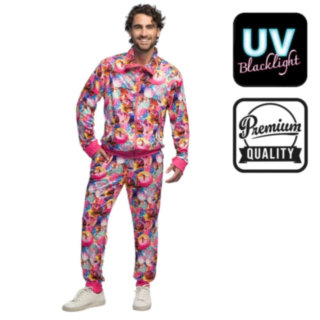 Dancing Dude UV Træningsdragt Kostume Pink