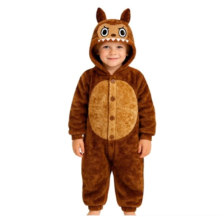 Lulu Monster Børnekostume Brun