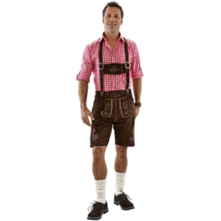 Lederhosen Kort Mørkebrun