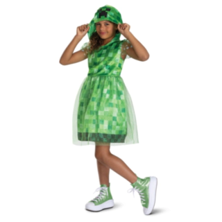 Minecraft® Creeper Girl Børnekostume