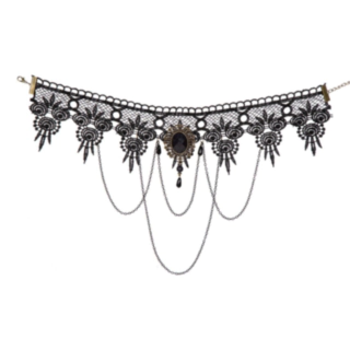 Gotisk Blonde Choker Sort