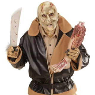 Zombie Latexmaske Med Åben Mund