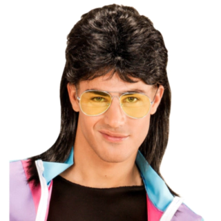 80'er Mullet Paryk & Briller